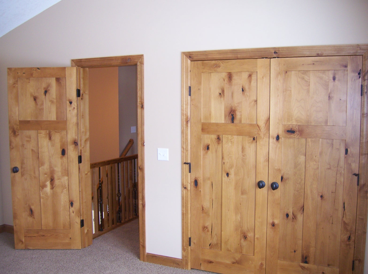 Knotty Alder Doors are throughout the Home