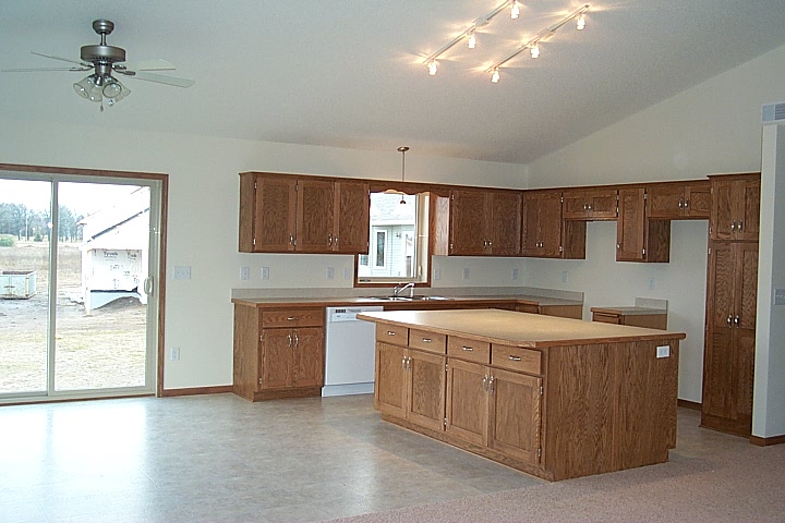Large Open Kitchen with Abundant Cabinets